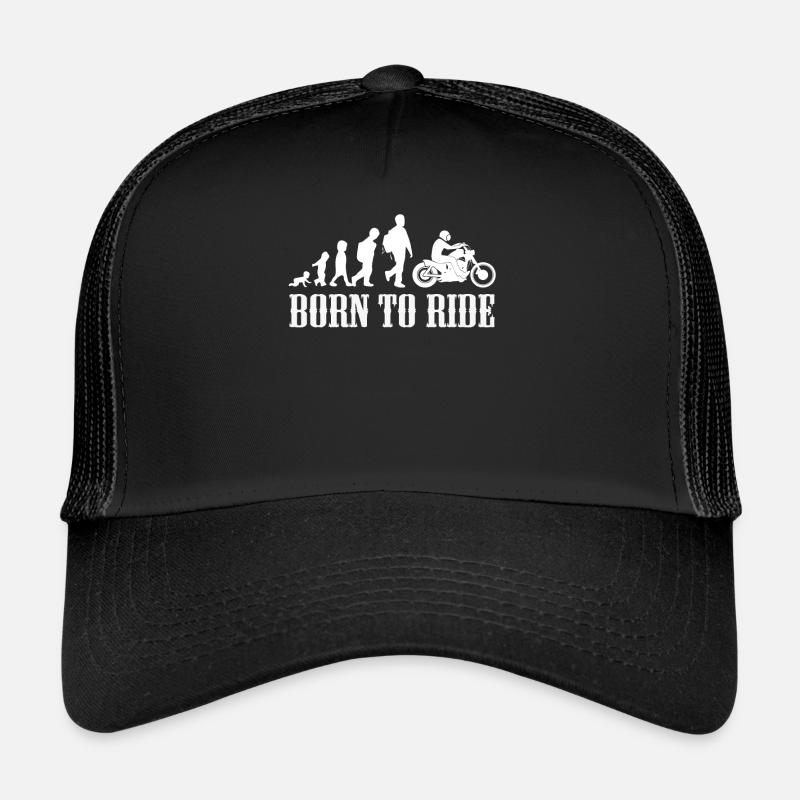 Cadeau de naissance pour bébé bébé Evolution - Casquette trucker  - noir/noir