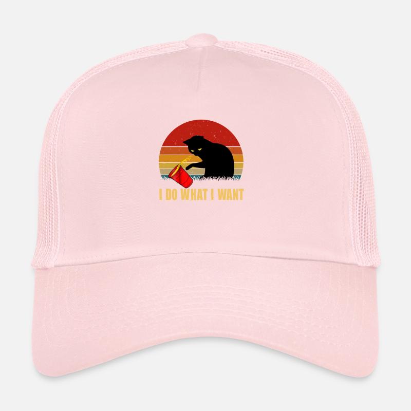 Fais ce que je veux Black Cat Red Cup Casquette trucker 