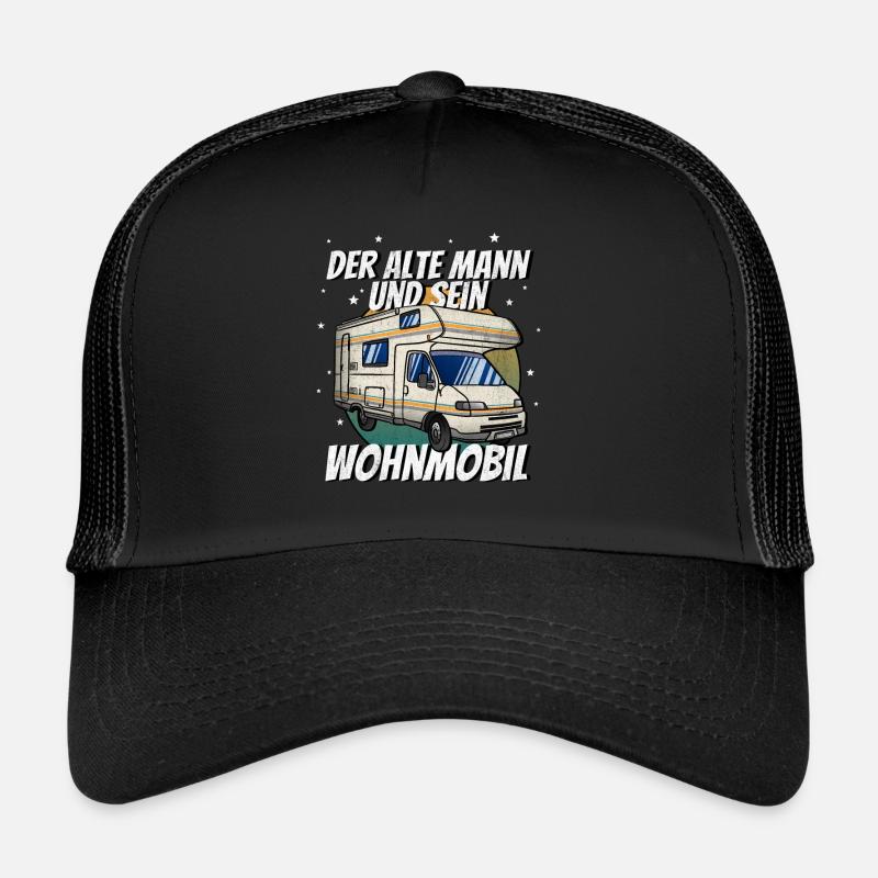 Der Alte Mann Und Sein Wohnmobil Camping Camper Trucker Cap