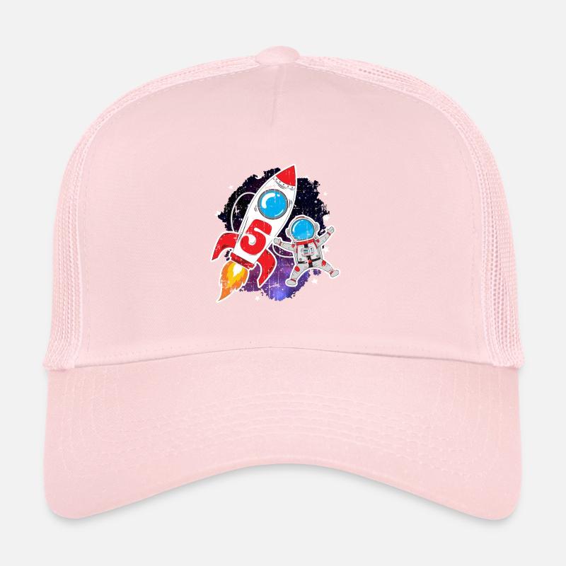 Rocket 5th Birthday Space Astronaut Trucker Cap