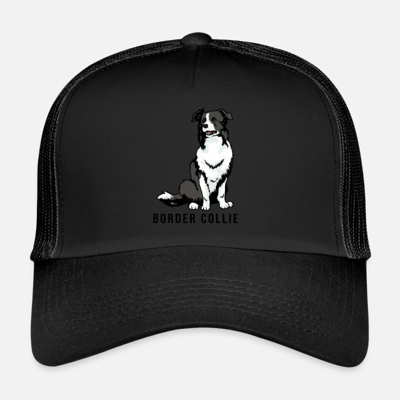 Border Collie - Trucker Cap - Schwarz/Schwarz