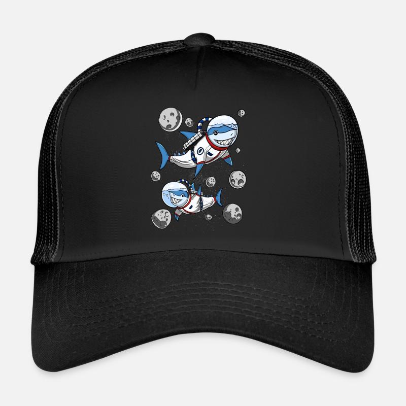 Requin astronaute espace cosmique galaxie Casquette trucker 