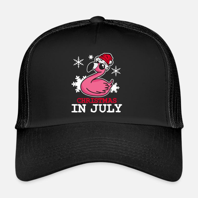 Flamingo Christmas in July Trucker Cap