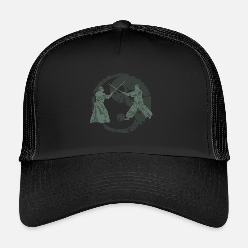 Aïkido - Casquette trucker  - noir/noir