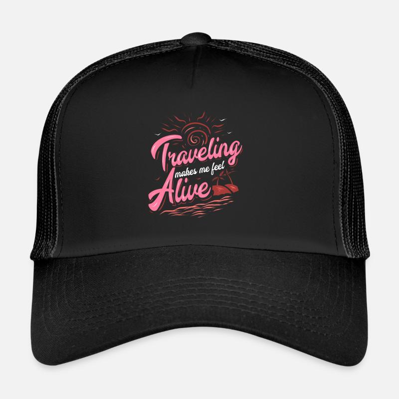 Travel life - Trucker Cap - black/black