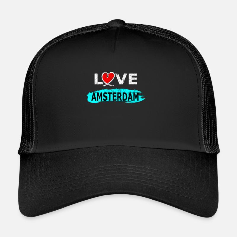 Amsterdam - Trucker Cap - Schwarz/Schwarz