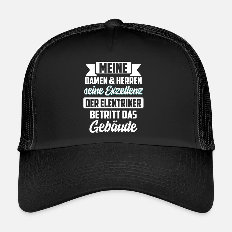 electrician - Trucker Cap - black/black