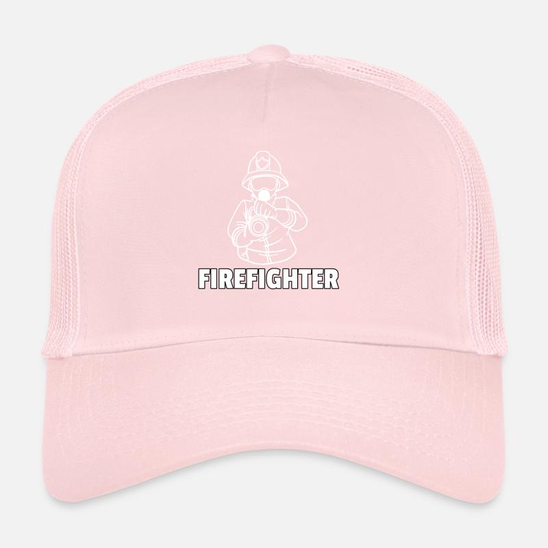Firefighter Firefighter Dad Papa Fire Gift Trucker Cap