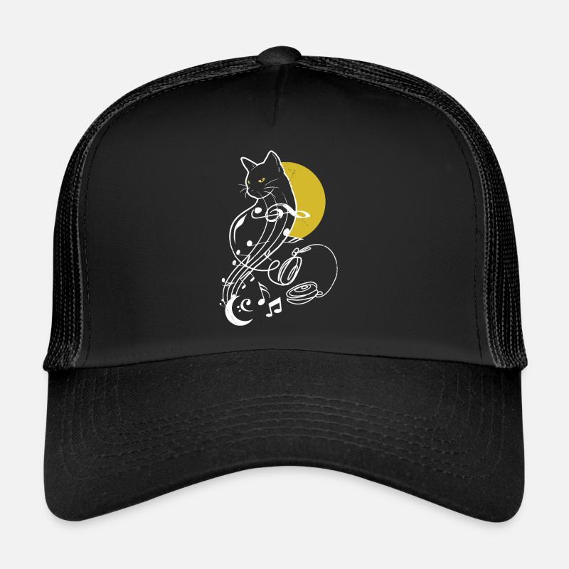 Conception de cadeau musical d'amoureux de chat drôle pour des fans de chat Casquette trucker 