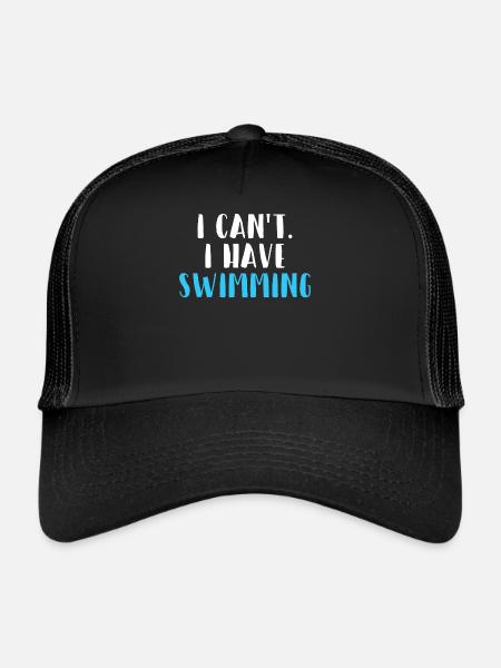 Schwimmtraining - Trucker Cap - Schwarz/Schwarz