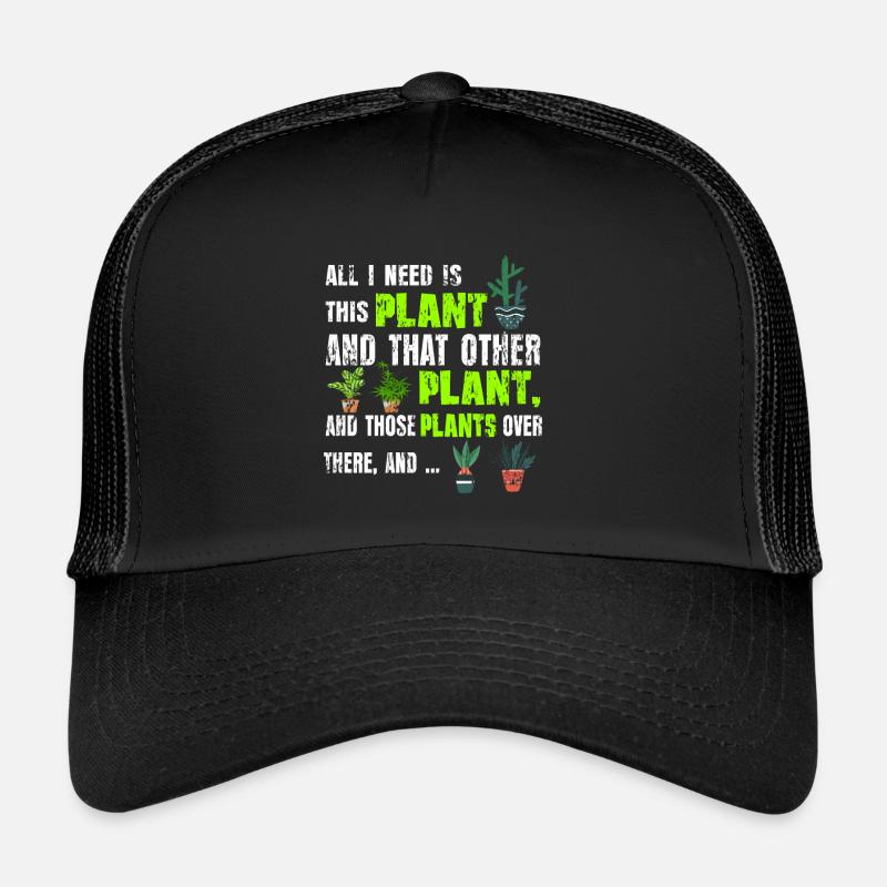 Pflanzen Liebhaber - Trucker Cap - Schwarz/Schwarz