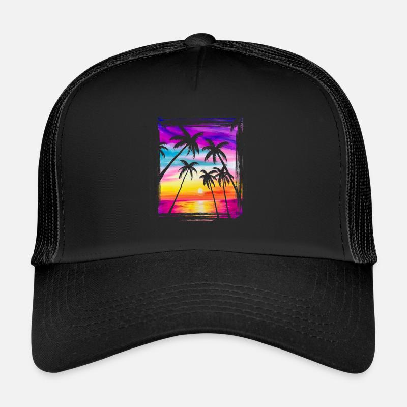 Strand mit Palmen Casquette trucker 