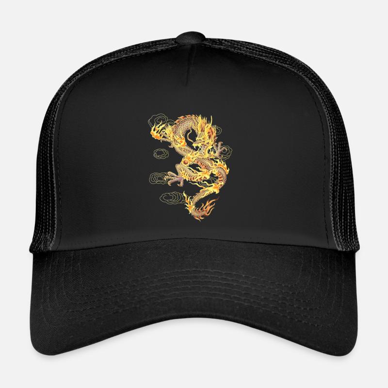Dragon chinois symbole de puissance et de force Casquette trucker 