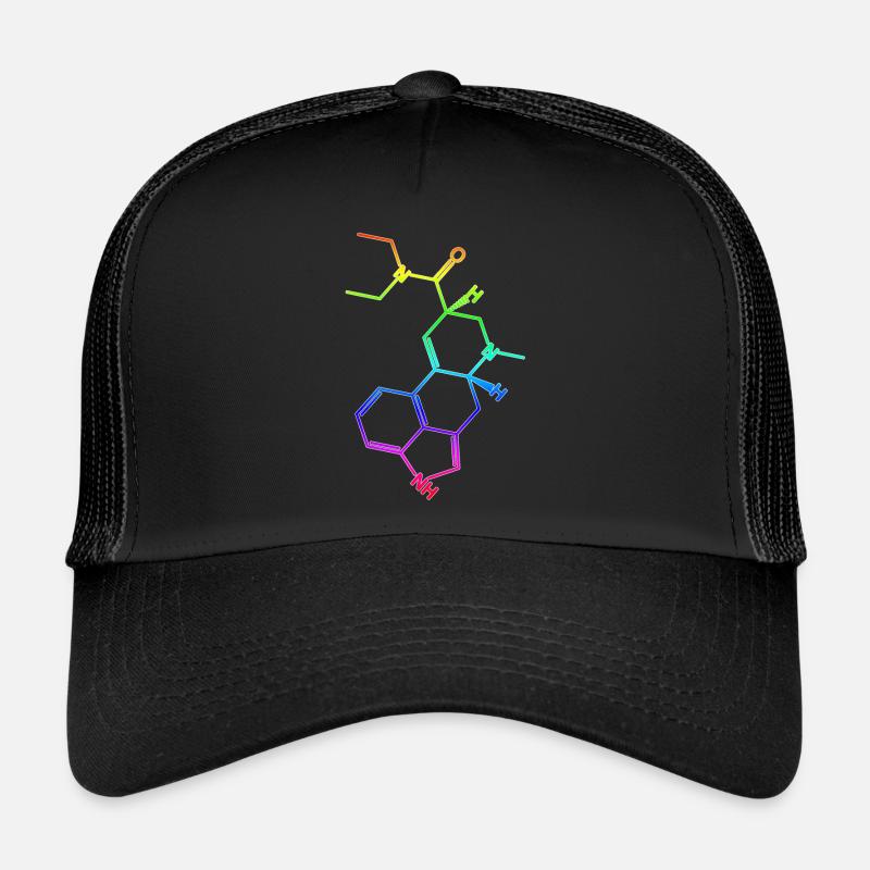 Molécule de formule structurelle LSD A. Hofmann Bicycle Day Casquette trucker 