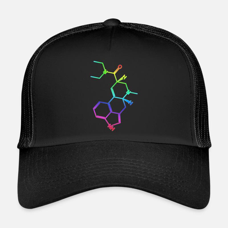 LSD Formule structurale A. Hofmann Bicycle Day - Casquette trucker  - noir/noir