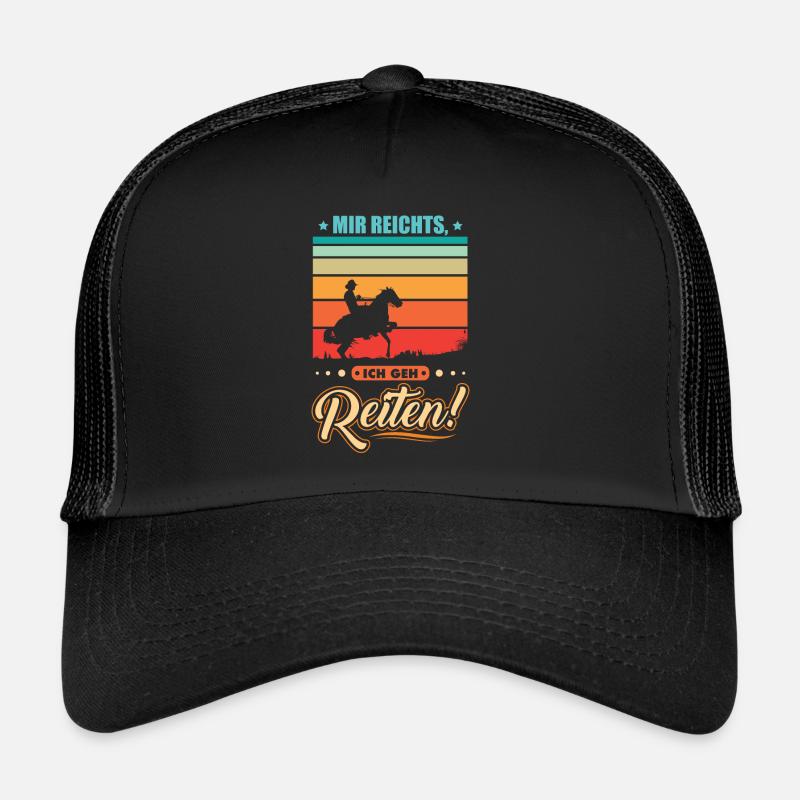I'll go horseback riding - Trucker Cap - black/black