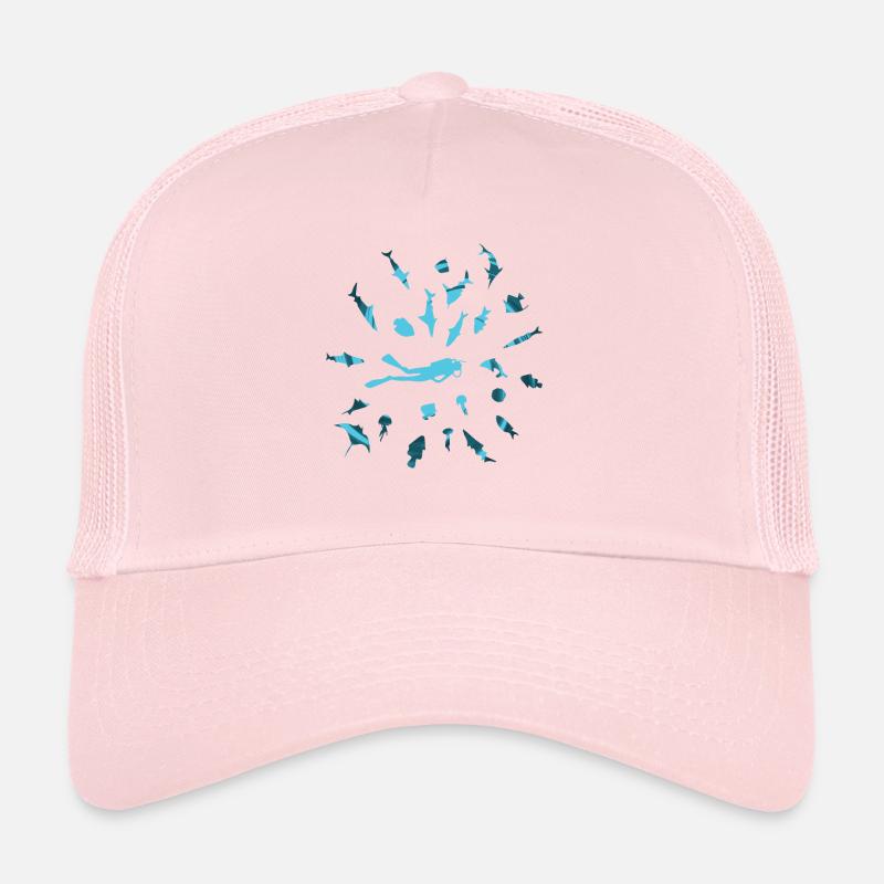 Plongée avec fish Casquette trucker 