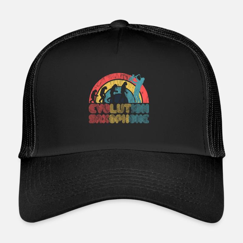 Saxophon Jazz Evolution Saxofon Klassik Musiker Trucker Cap