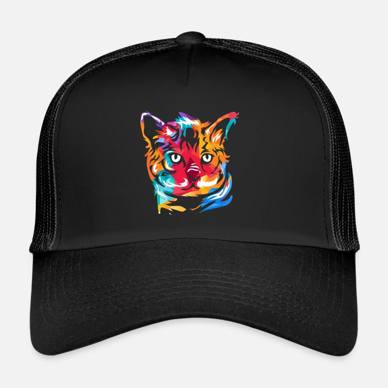Cadeau de chat du Bengale - Casquette trucker  - noir/noir
