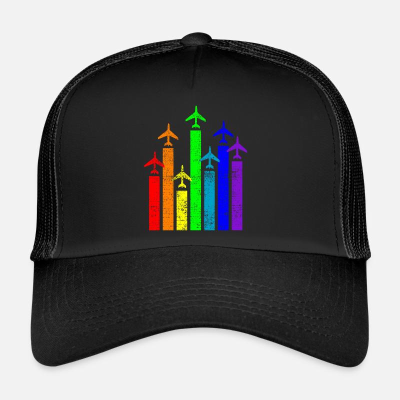 Pilot Airplane Airplane - Trucker Cap - black/black
