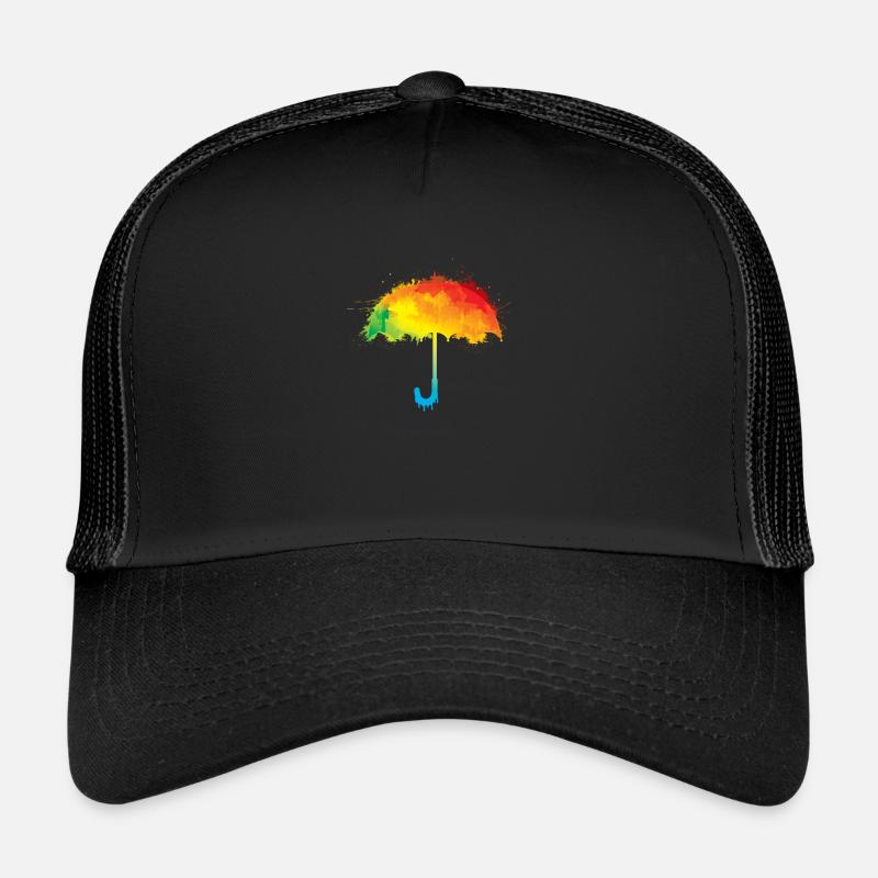 Parapluie coloré parapluie couleurs arc-en-ciel Casquette trucker 