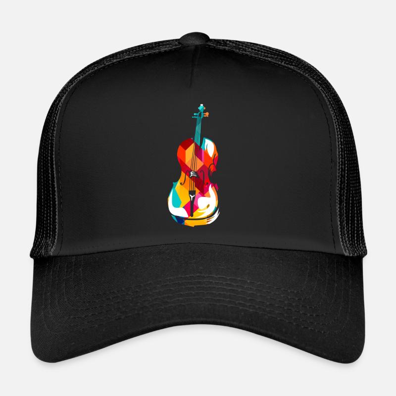 Polygone de violoncelle - Casquette trucker - noir/noir