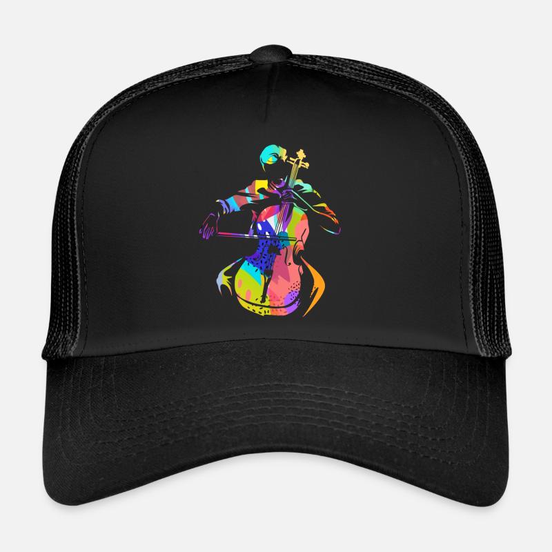 Cello Geschenk - Trucker Cap - Schwarz/Schwarz