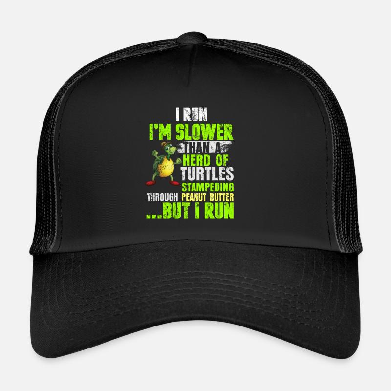 Running turtle jogging race saying gift Trucker Cap