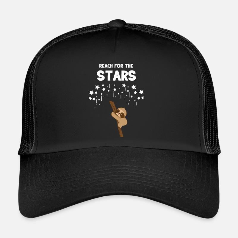 Sloth sloths - Sloth fan - Stars - Trucker Cap - black/black