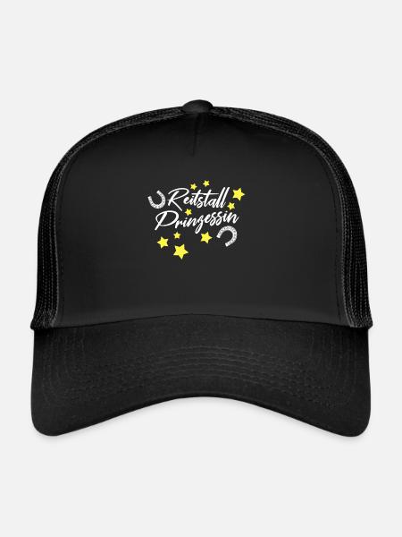 Reitstallprinzessin - Trucker Cap - Schwarz/Schwarz - Vorne