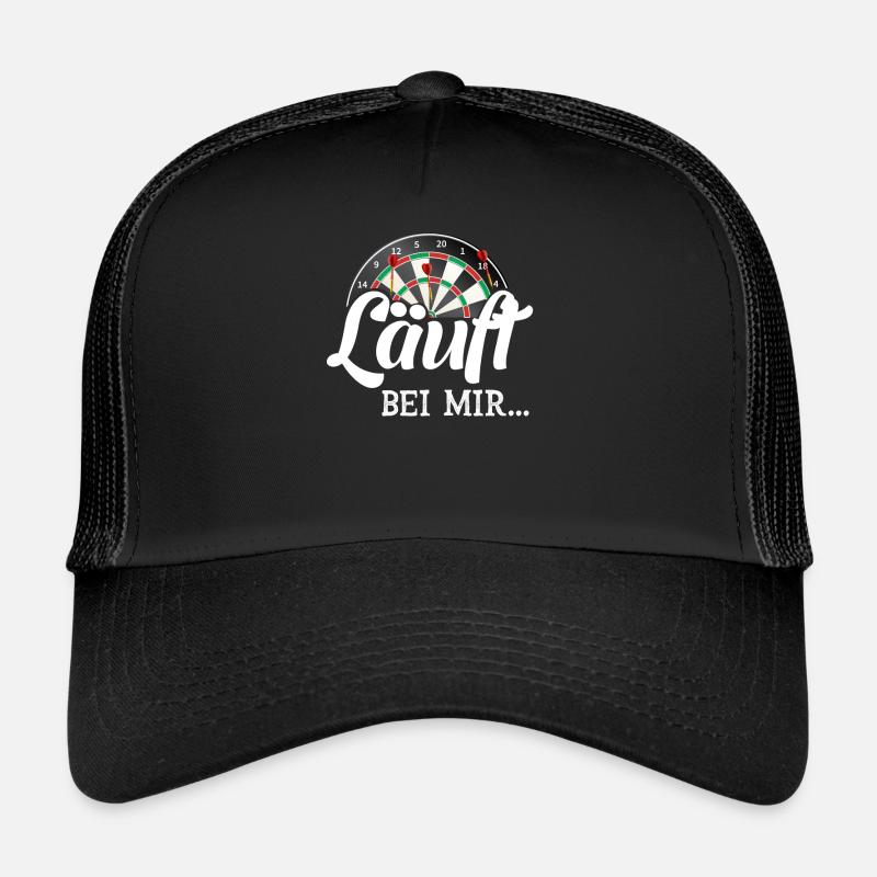 Laeuft bei Mir Dartscheibe und Dartpfeile Dart Trucker Cap