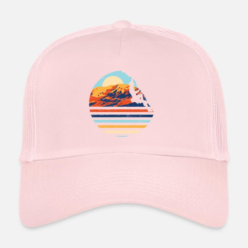 Conception de cadeau d'escalade de rocher minimaliste Casquette trucker 