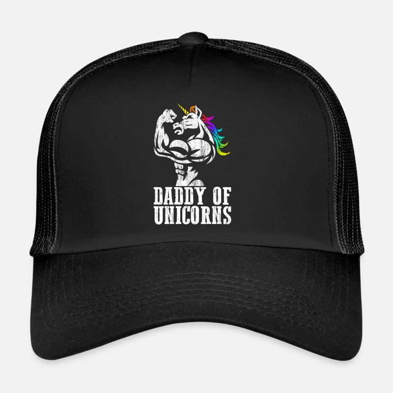 Daddy of Unicorns Dadacorn Dad with Daughters Gift Trucker Cap