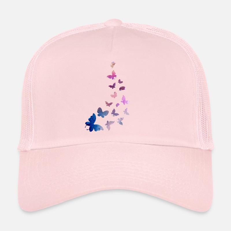 papillon essaim harmonie bleu rose Casquette trucker 