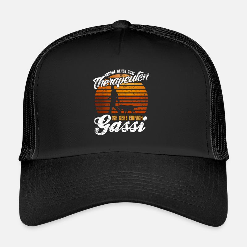 Hund Lustiger Spruch - Trucker Cap - Schwarz/Schwarz