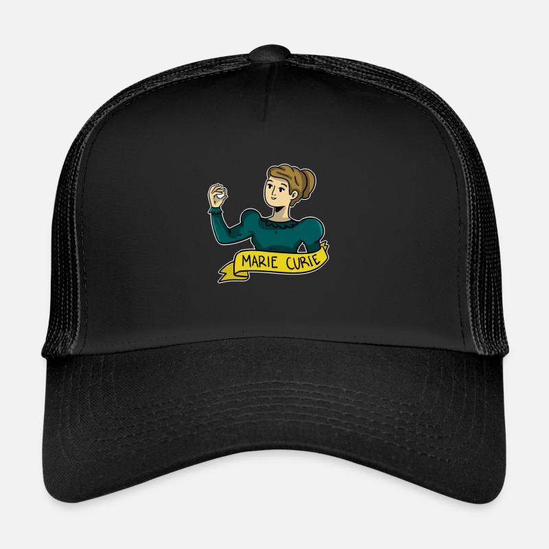 Marie Curie - Trucker Cap - Schwarz/Schwarz