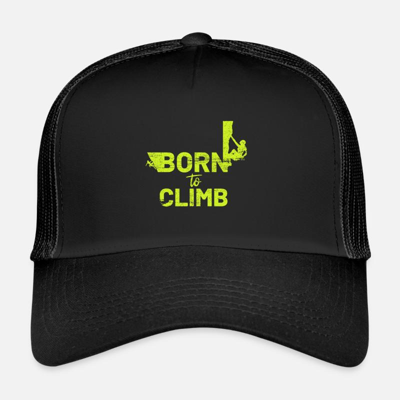 Né pour grimper - Casquette trucker  - noir/noir