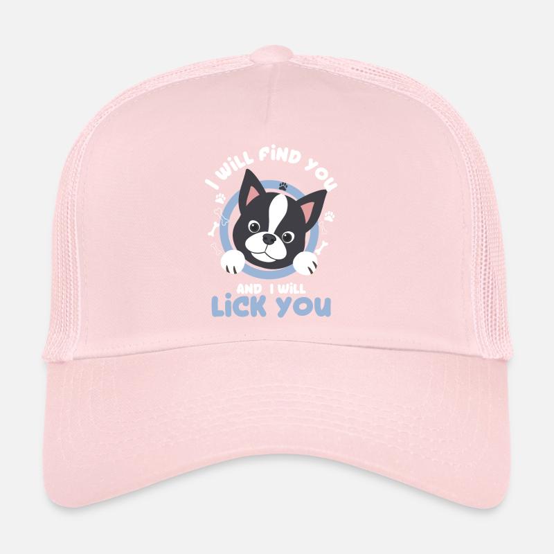 Boston Terrier Besitzer Geschenk Tee | Ich werde dich finden & Trucker Cap