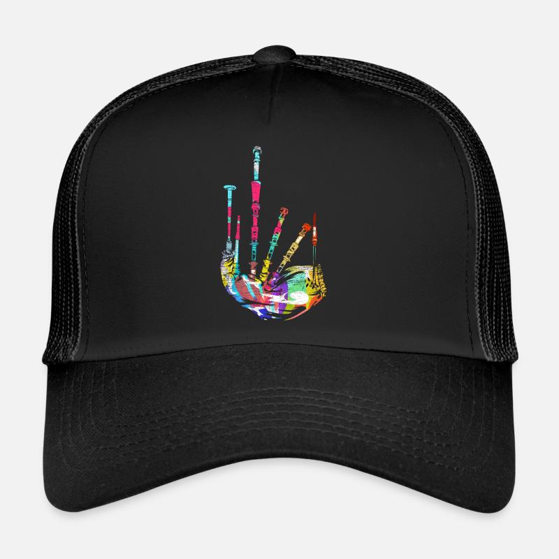 Dudelsack Geschenk - Trucker Cap - Schwarz/Schwarz