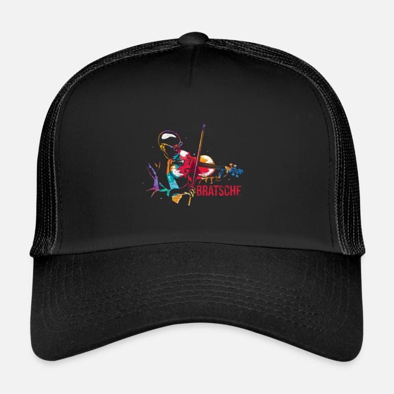 Bratsche Geschenk - Trucker Cap - Schwarz/Schwarz