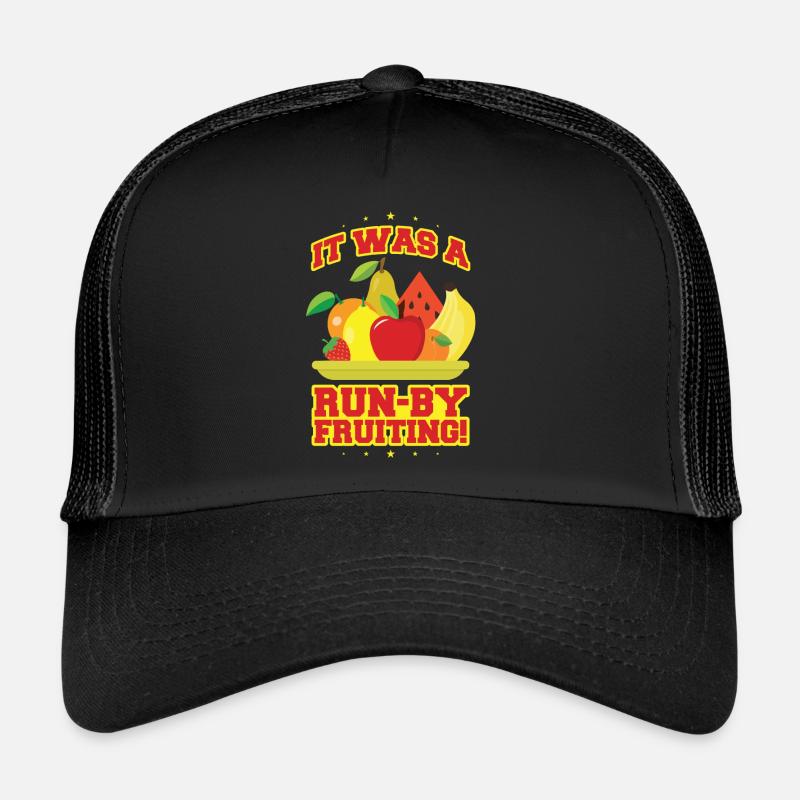 Run by fruiting - Trucker Cap - Schwarz/Schwarz