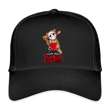 Mignon mais psychopathe avec tronçonneuse - Casquette trucker  - noir/noir - Devant
