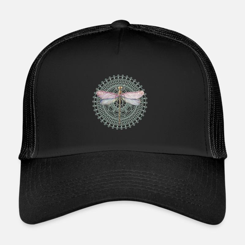 Lybelle auf Mandala - Trucker Cap - Schwarz/Schwarz