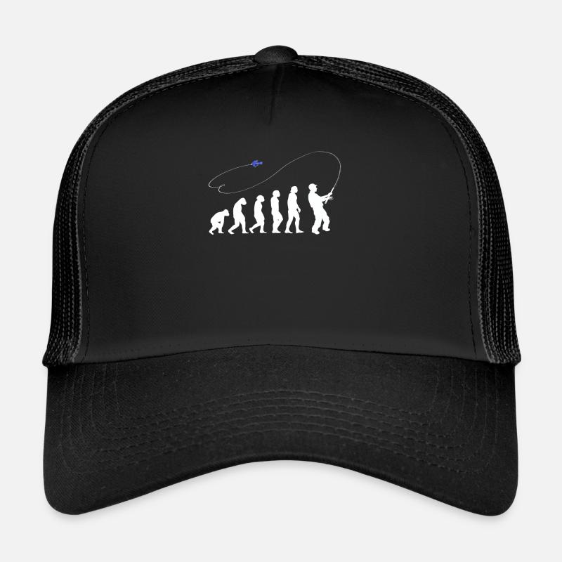 Evolution Fliegenfischen Angler angeln Geschenke Trucker Cap
