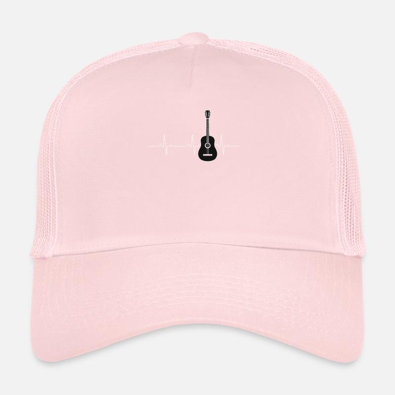 Heart beat guitar Trucker Cap