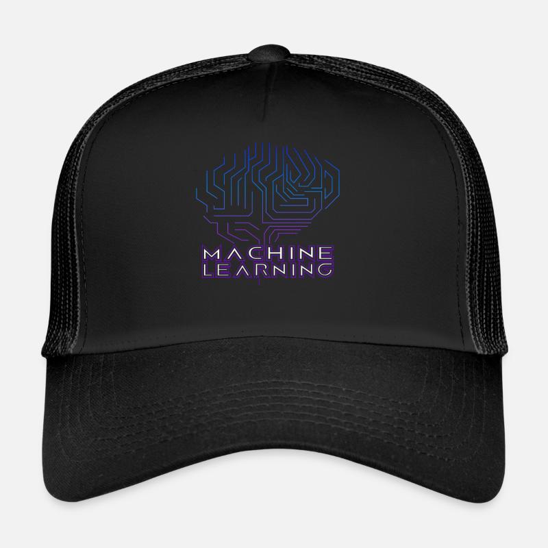Machine Learning IA Intelligence artificielle - Casquette trucker  - noir/noir