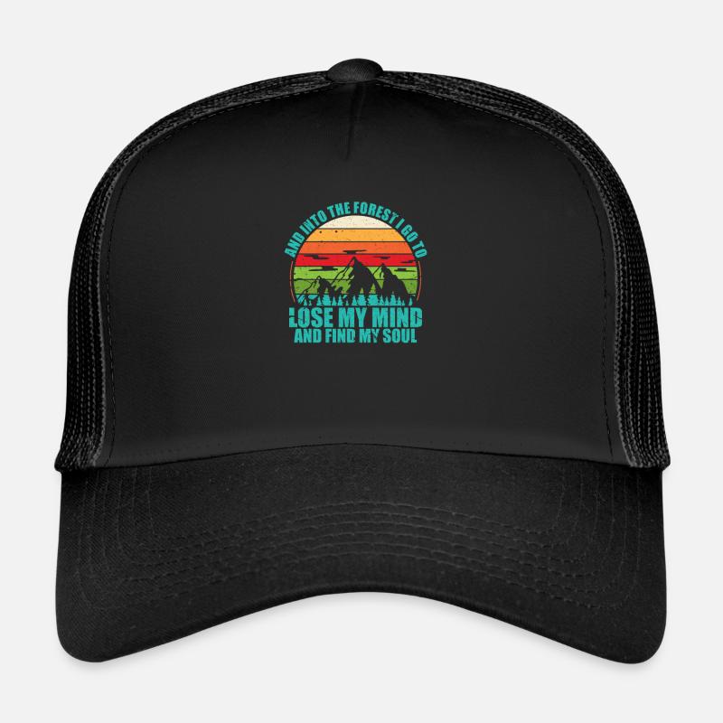 forêt - Casquette trucker  - noir/noir