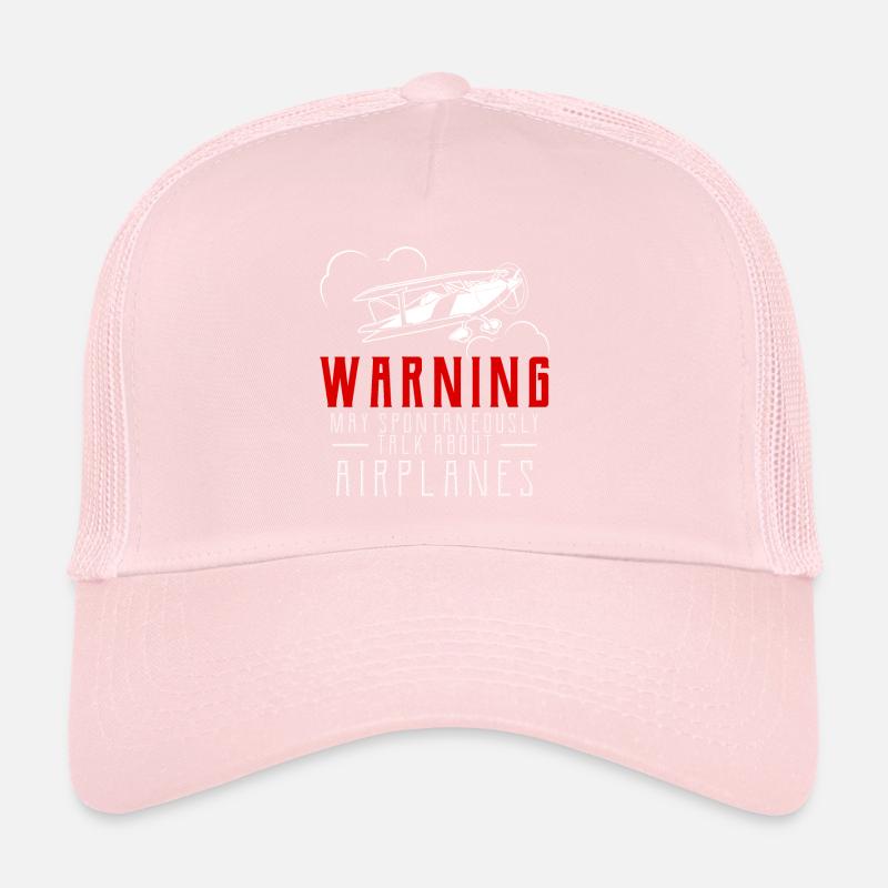 Warnung Sprechen Sie über Flugzeuge Grafik, Luftfahrt Trucker Cap