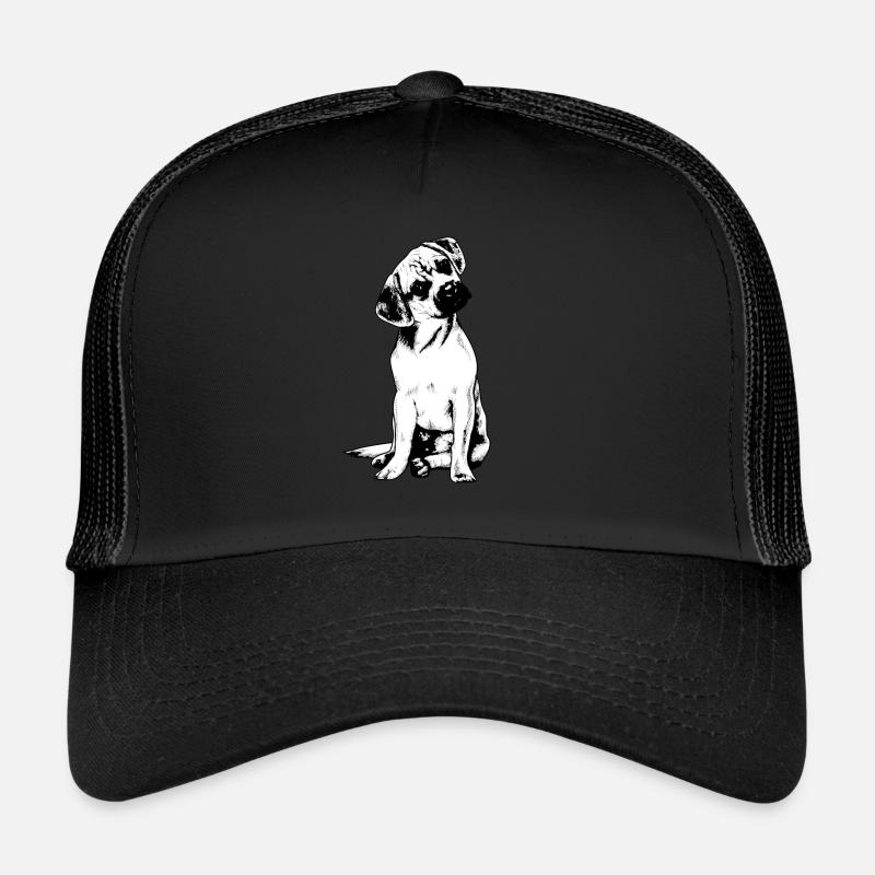 Puggle Beagle Pug Casquette trucker 