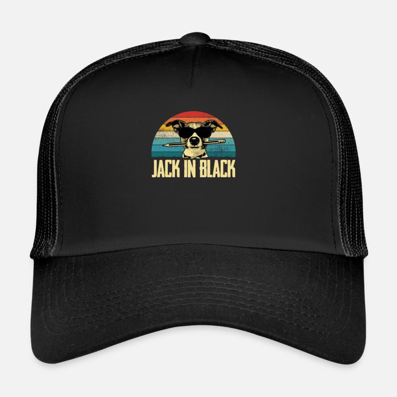 Jack Russel - Jack in Black Trucker Cap